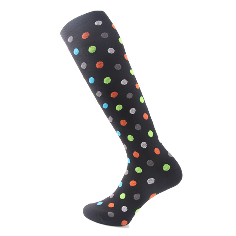 Polka Dots Boots Pressure Socks Knee High Socks Men Women Fitness Sports Compression Socks Horse Riding Socks for Travel
